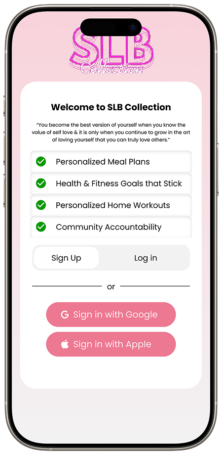 SLB Collection App Login Screen